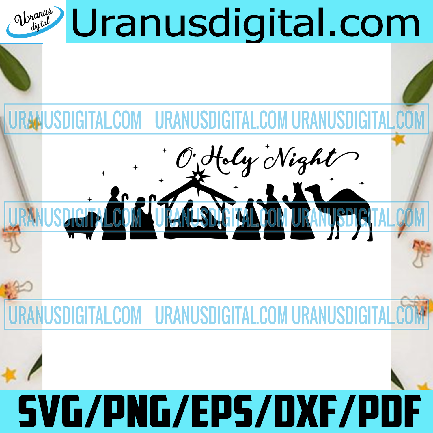 Download Oh Holy Night Christmas Svg Holy Night Svg Nativity Scene Svg Chri Uranusdigital