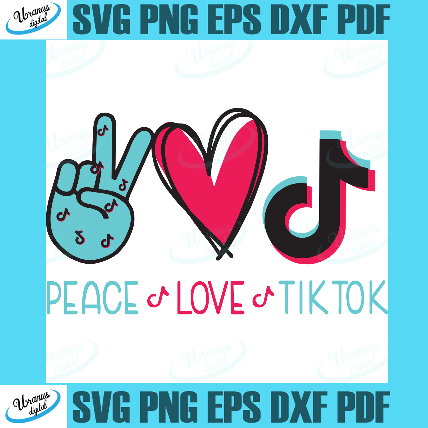 Free Free 294 Peace Love Tik Tok Svg SVG PNG EPS DXF File