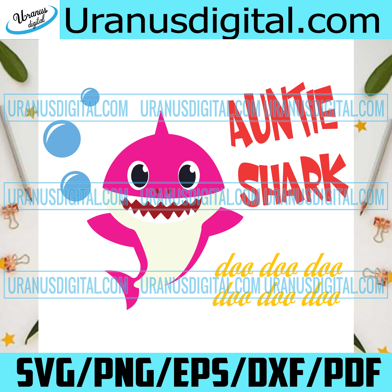 Red Auntie Shark Doo Doo Doo Svg Family Svg Auntie Shark Svg Baby S Uranusdigital