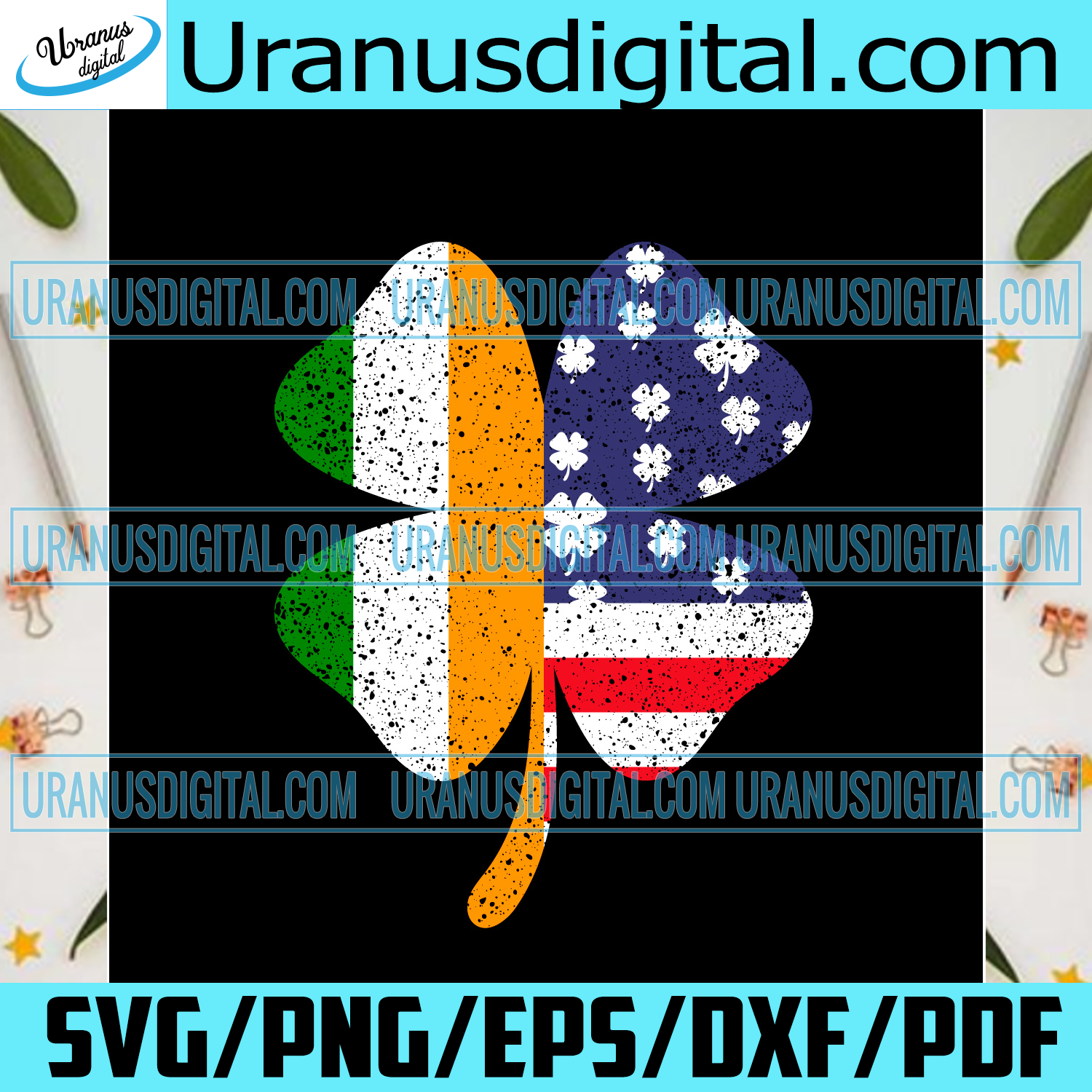 Download Irish American Flag Ireland Shamrock St Patricks Day Svg Patrick Svg Uranusdigital