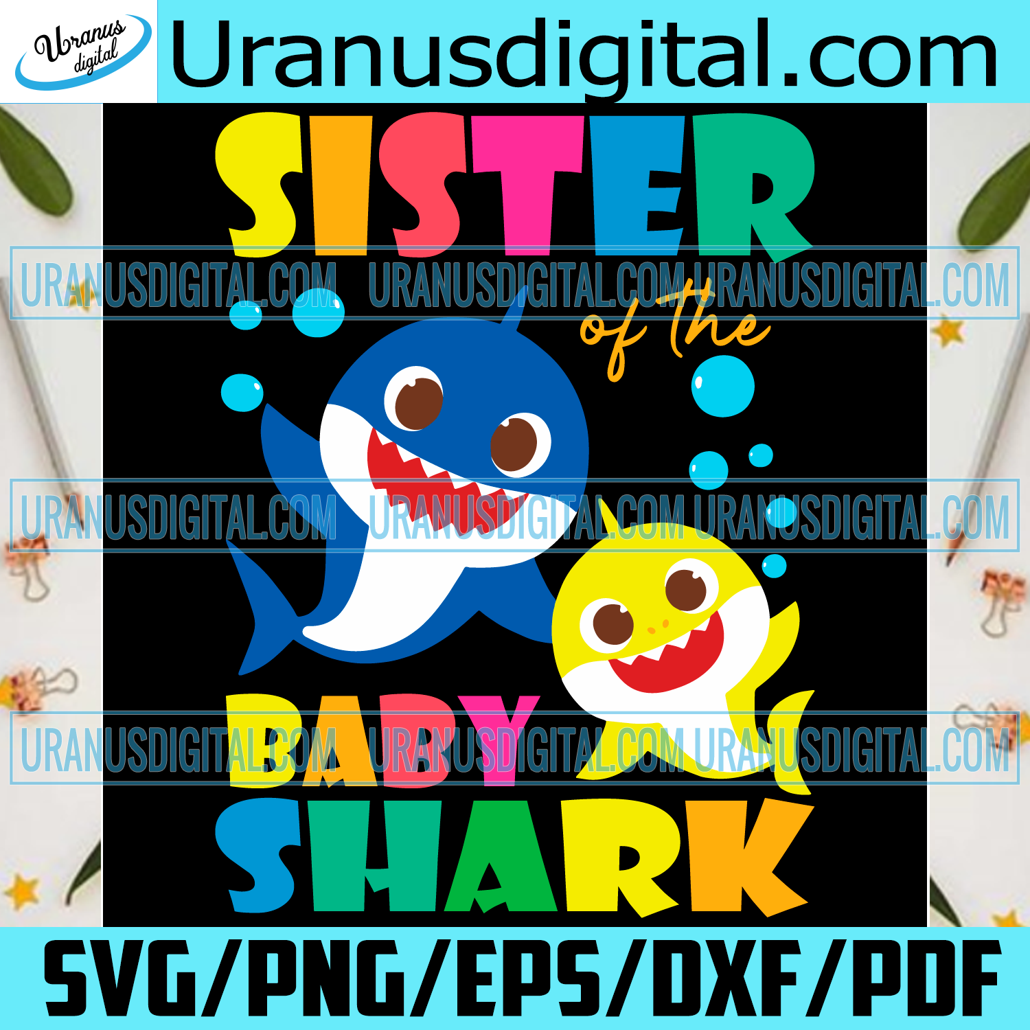 Sister Of The Baby Shark Svg Trending Svg Baby Shark Svg Sister Sha Uranusdigital