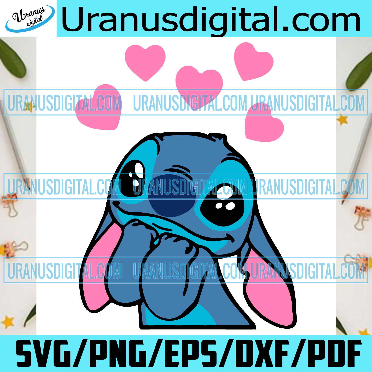 Stitch Love Svg Valentine Svg Valentine Stitch Svg Disney Valentine Uranusdigital