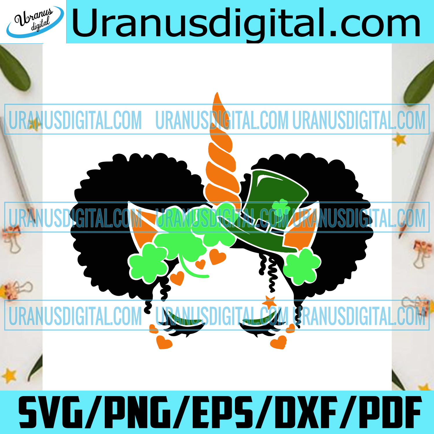 Download St Patric Unicorn Afro Puff Svg Patrick Svg Afro Puff Magic Girl Svg Uranusdigital