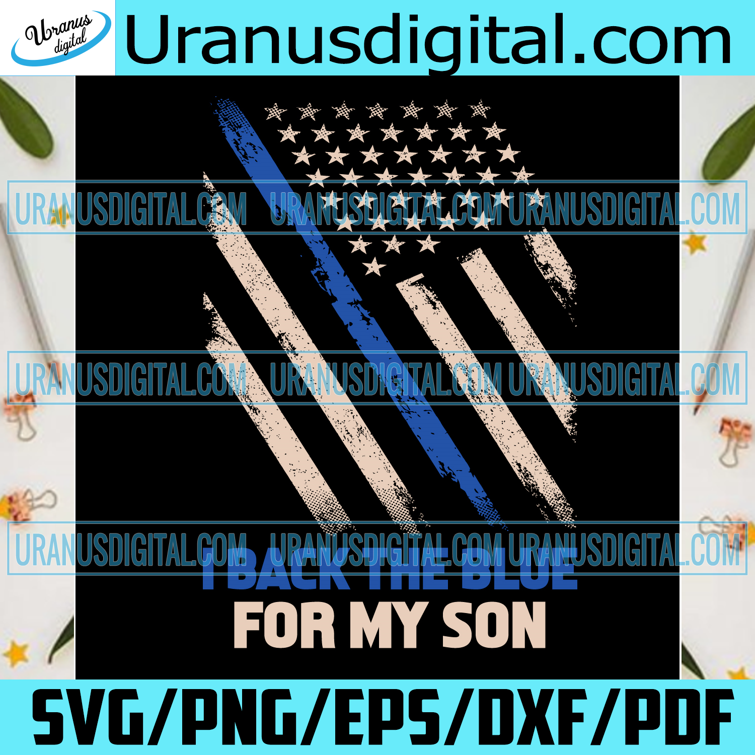 Download I Backthe Blue For My Son Svg Trending Svg Dad Svg Son Svg Blue Fl Uranusdigital