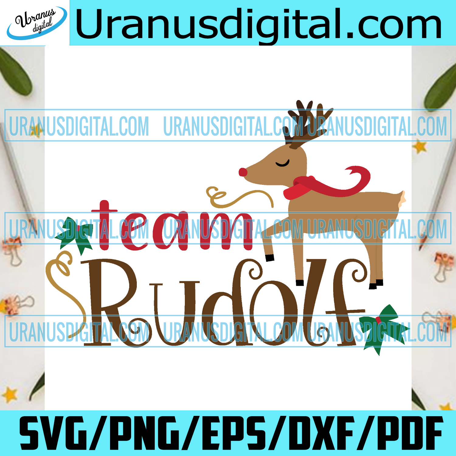 Download Team Rudolf Christmas Png Rudolf Png Christmas Ribbon Png Christma Uranusdigital