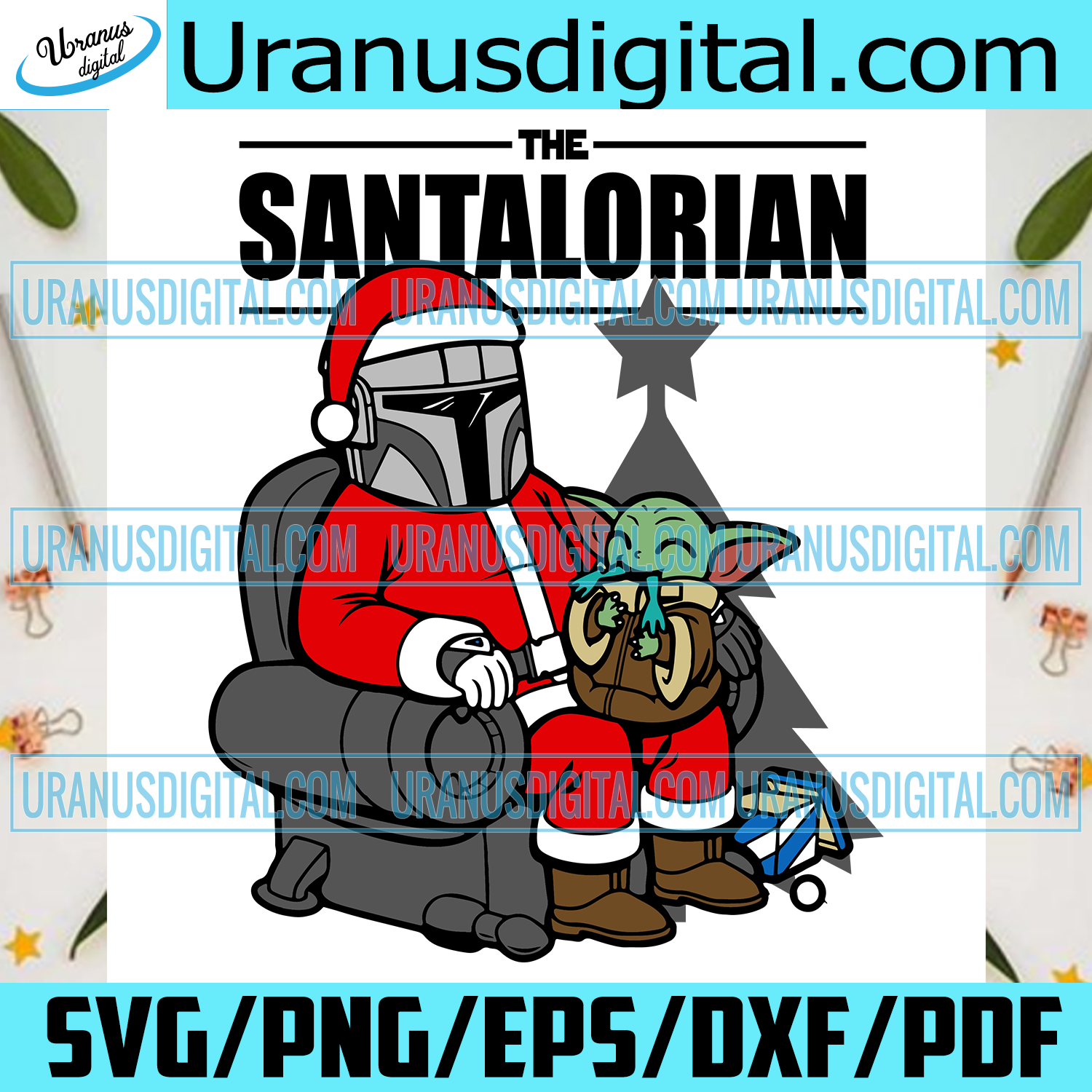 Download The Santalorian Svg Christmas Svg Xmas Svg Merry Christmas Christm Uranusdigital