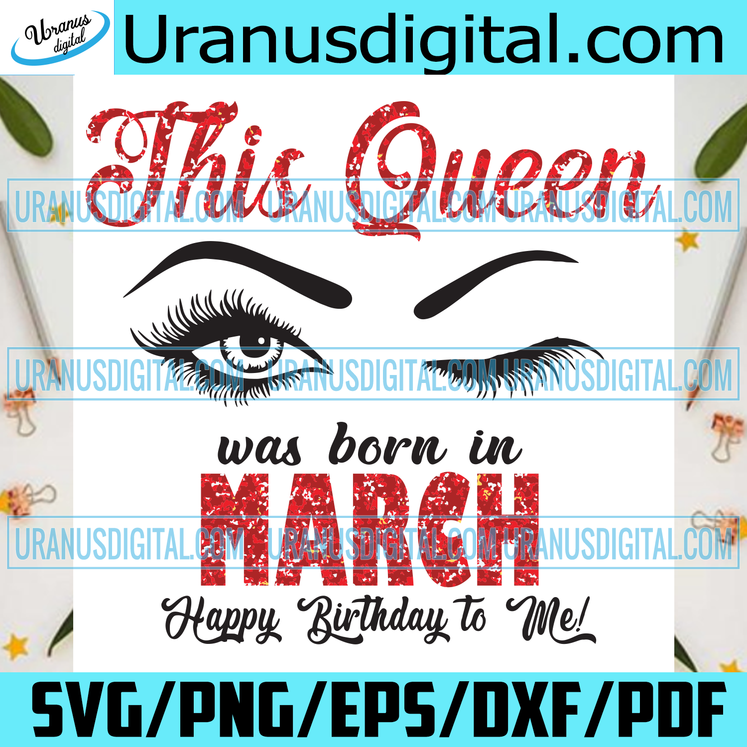 This Queen Was Born In March Svg Birthday Svg Born In March Svg Hap Uranusdigital