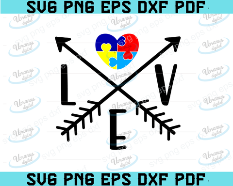 Download Autism Heart Svg Love Arrows Svg Autism Awareness Svg Autism Puzzle Uranusdigital