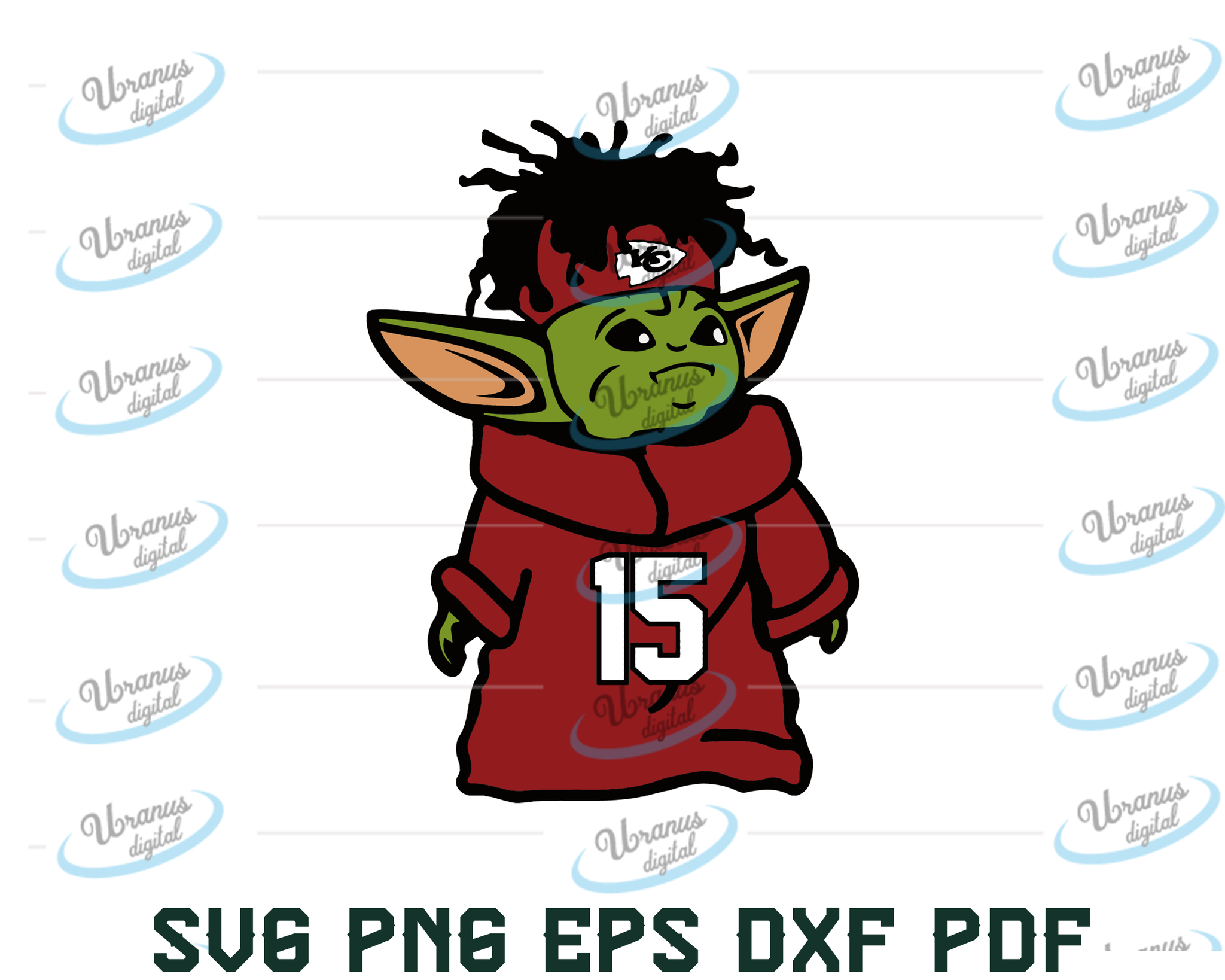 Download Baby Yoda Mahomes Cut File For Silhouette And Cricut Instant Download Uranusdigital