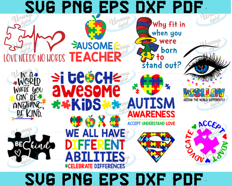 Download Autism Svg Tagged Love Uranusdigital