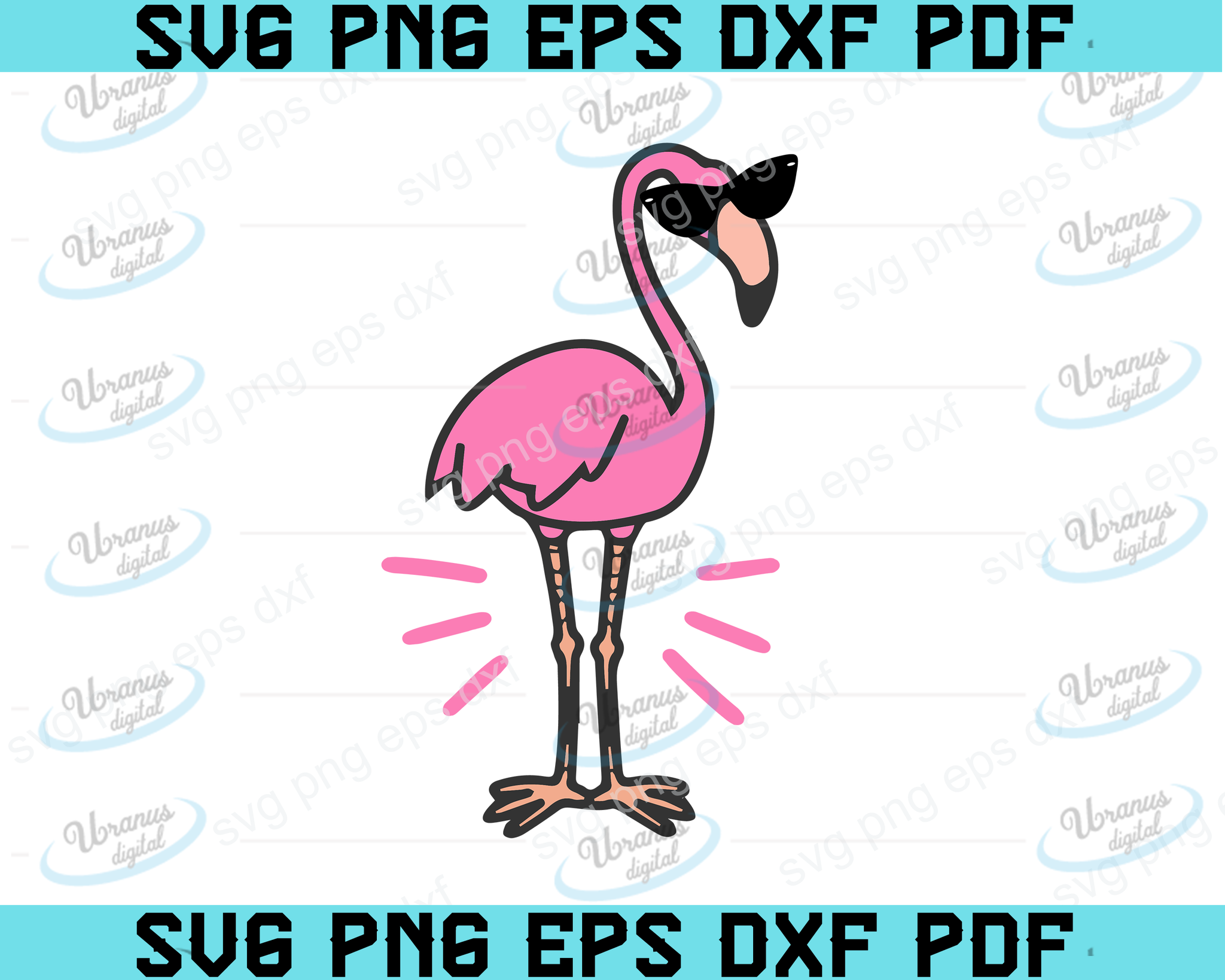 Download Flamingo Svg Sunglasses Svg Summer Clip Art Flamingo Shirt Vacatio Uranusdigital