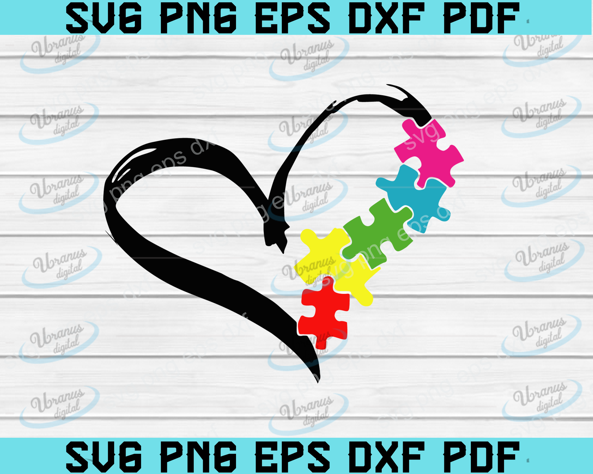 Download Autism Puzzle Love Svg Love Svg Valentine Day Svg Png Dxf Pdf Insta Uranusdigital