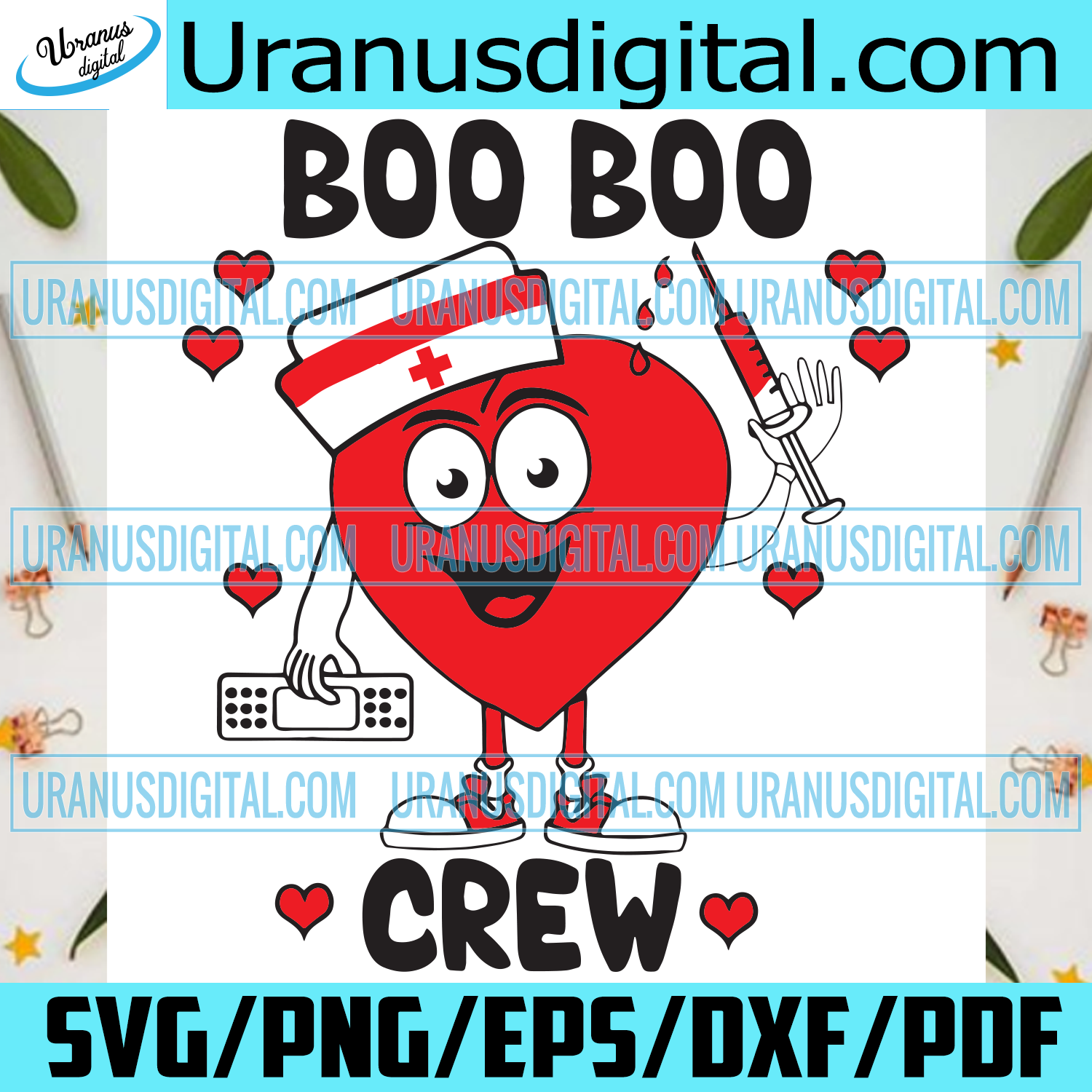 Valentine Boo Boo Crew Svg Valentine Svg Nurse Svg Valentine Nurse Uranusdigital