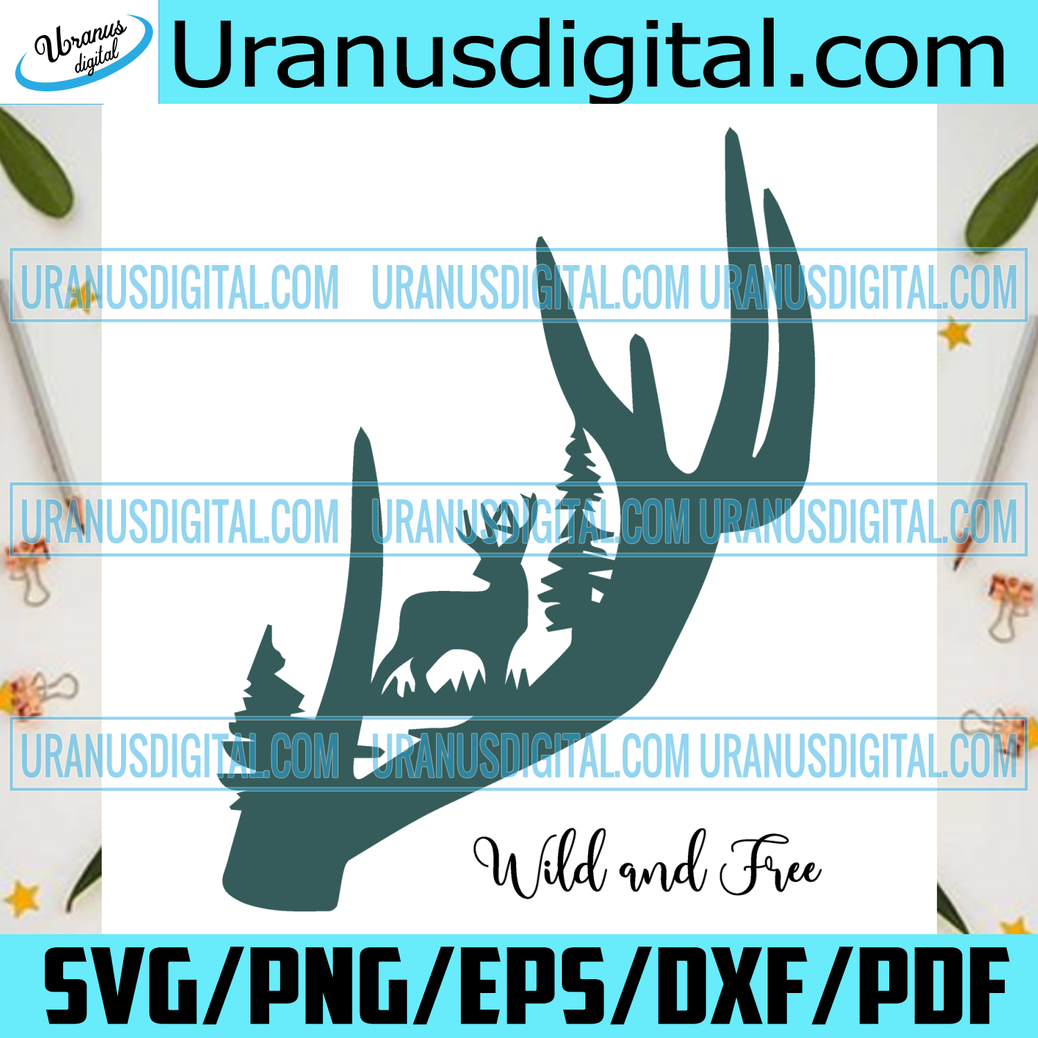 Download Wild And Free Christmas Reindeer Horn Christmas Svg Reindeer Svg Ho Uranusdigital