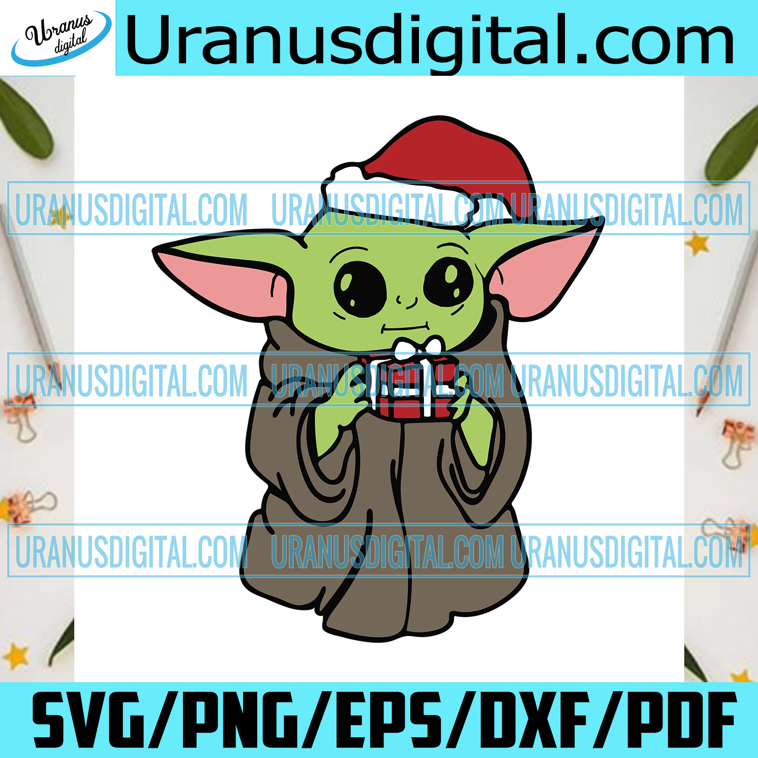 Download Yoda Holding A Gift Box Svg Christmas Svg Xmas Svg Christmas Gift Uranusdigital