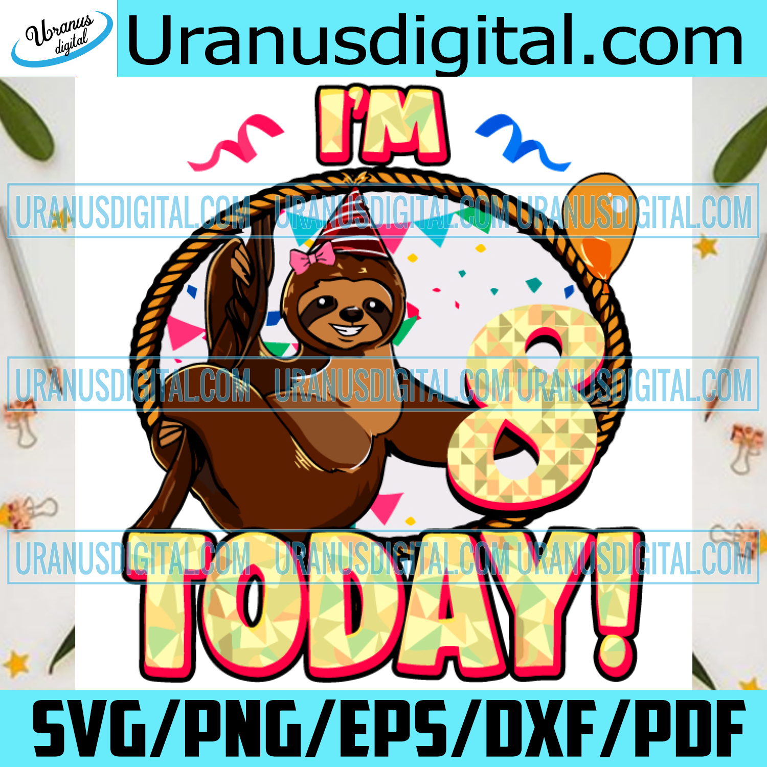 Download Im 8 Today Svg Birthday Svg 8th Birthday Svg Happy Birthday Svg Bi Uranusdigital