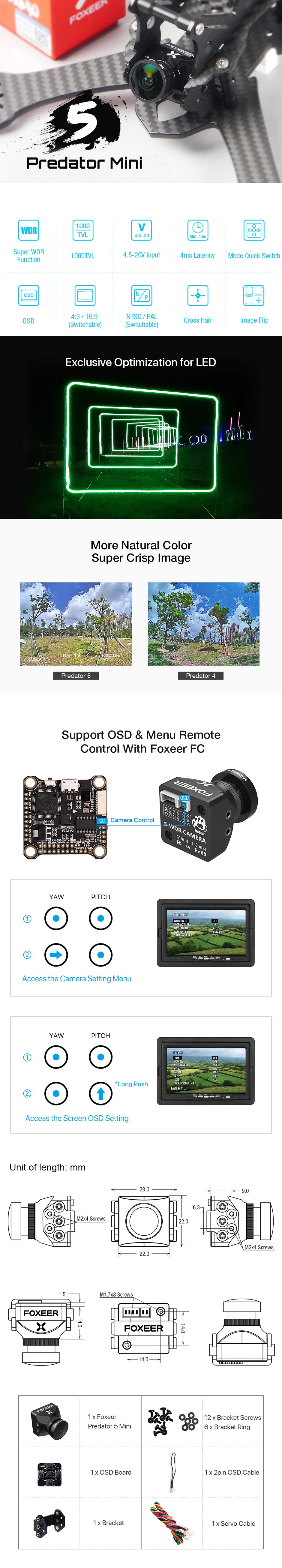 A body image of the Predator V5 Mini FPV Camera