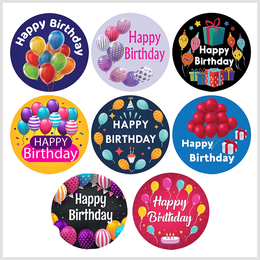 happy birthday stickers for balloons