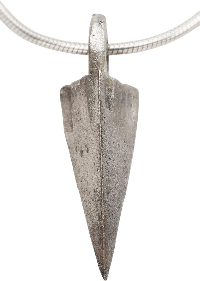 GREEK BRONZE ARROWHEAD PENDANT NECKLACE, HELLENISTIC, 300 - 100 BC