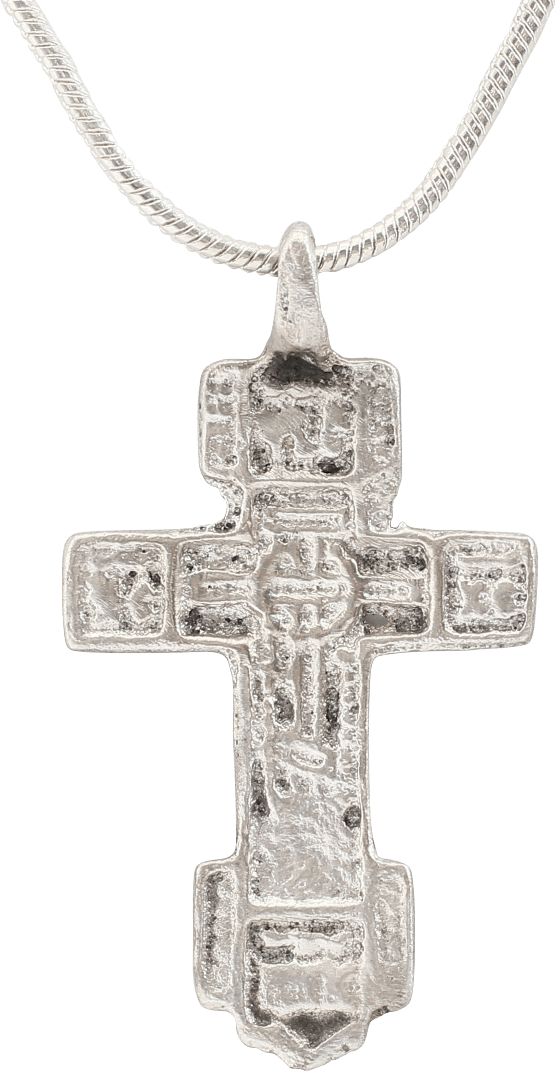 FINE EUROPEAN CHRISTIAN CROSS NECKLACE, 17th-18th CENTURY