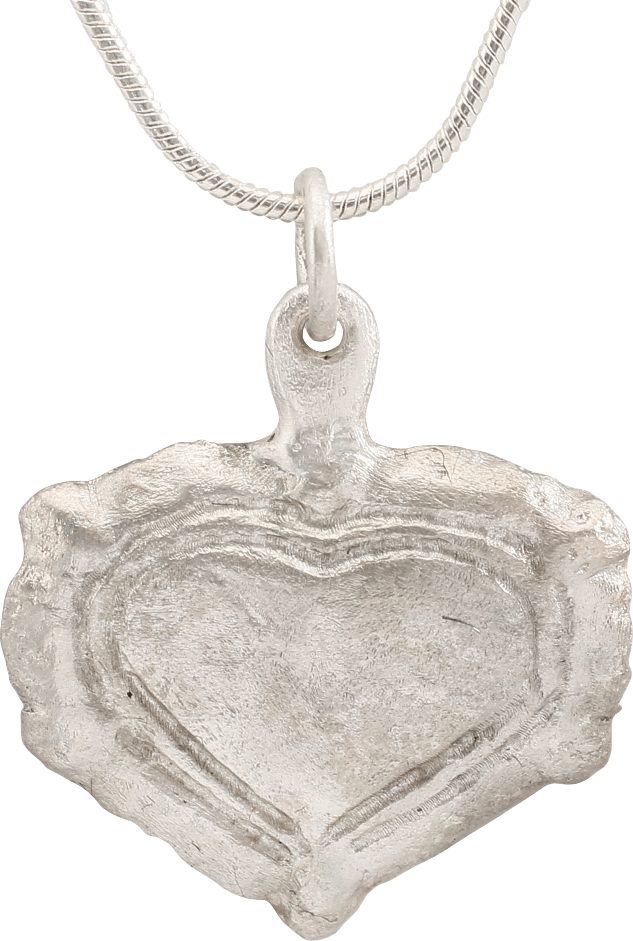 LARGE VIKING/SCANDINAVIAN HEART PENDANT NECKLACE, 11TH-12TH CENTURY AD