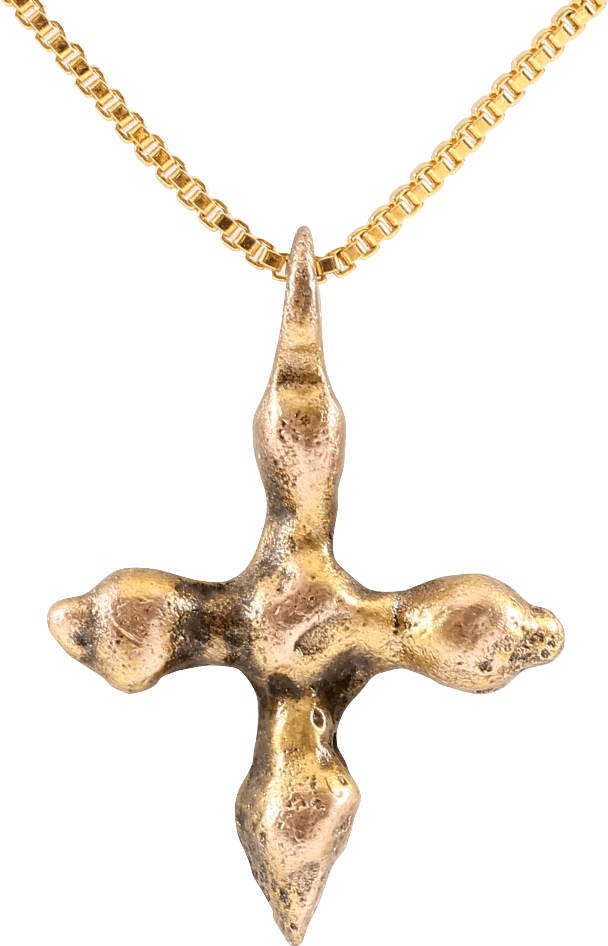 MEDIEVAL CHRISTIAN CROSS NECKLACE, C.800-1000 AD