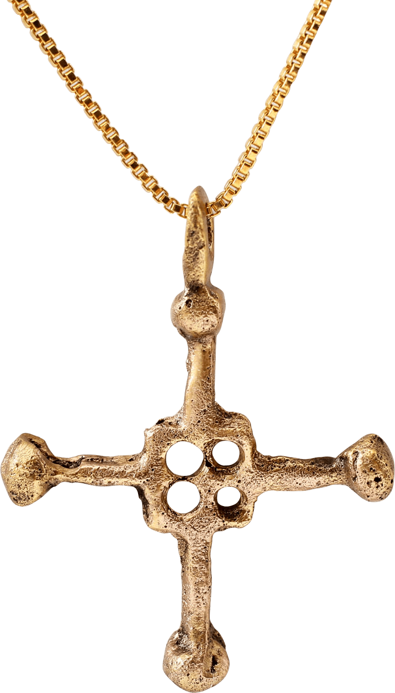 EUROPEAN CONVERT鈥橲 CROSS NECKLACE, 9th-10th CENTURY