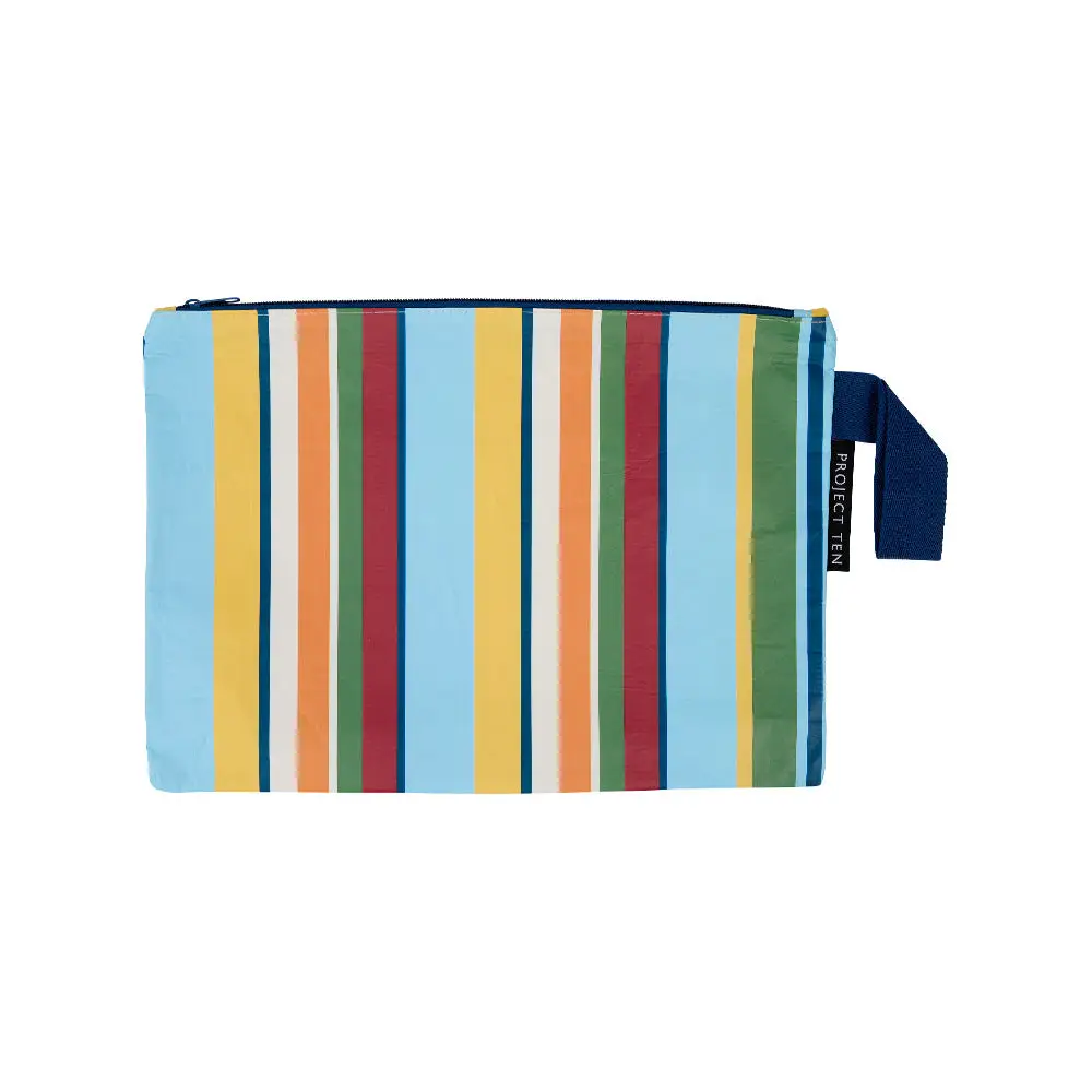 Retro Stripe - Large Zip Pouch