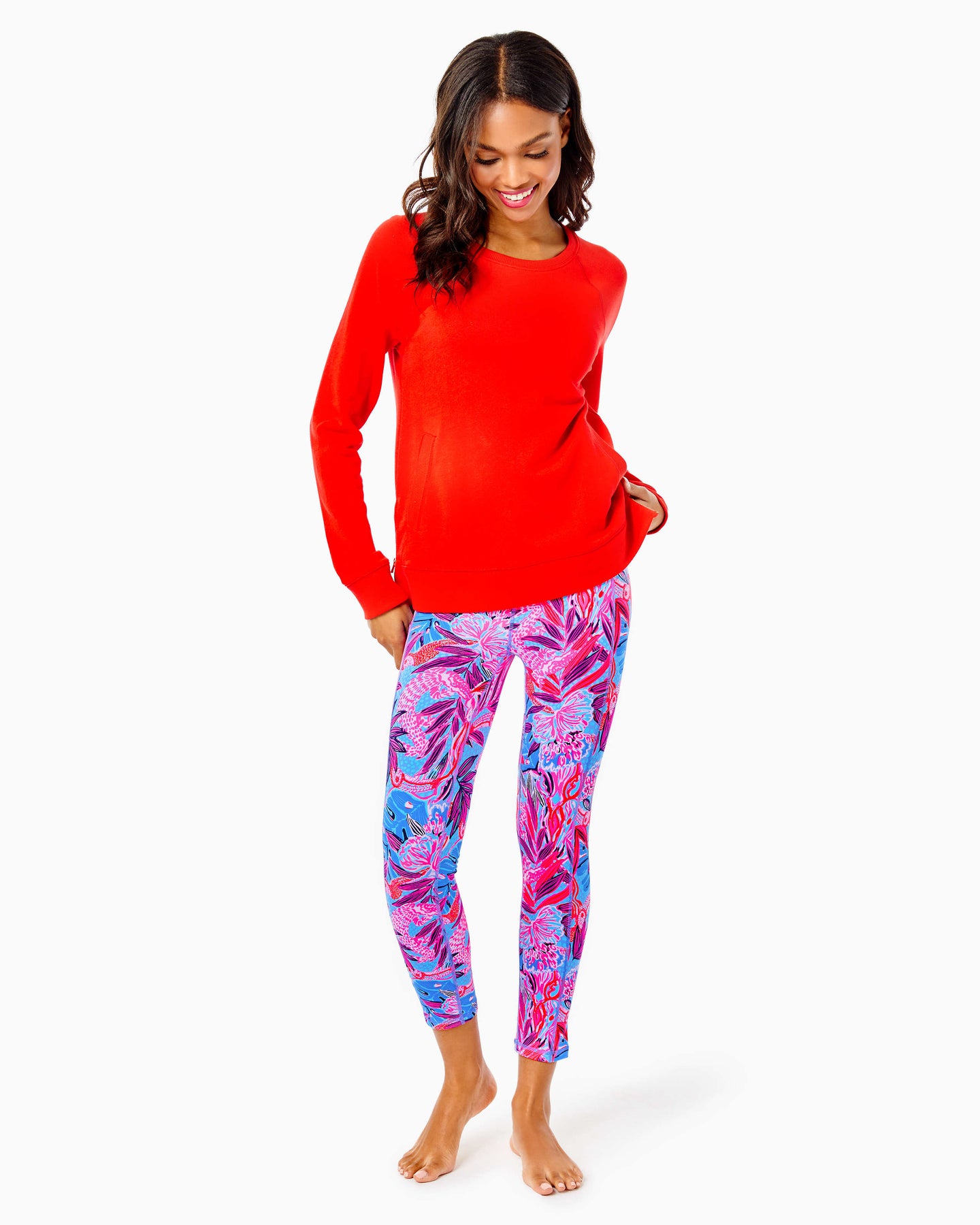 LILLY PULITZER WEEKEND HIGH RISE LEGGINGS - SPRING IN YOUR STEP