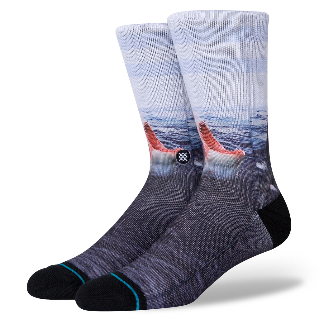 Barefoot Dreams - Mens CC Heathered Socks Beach Rock - White Beach - Be  Charmed