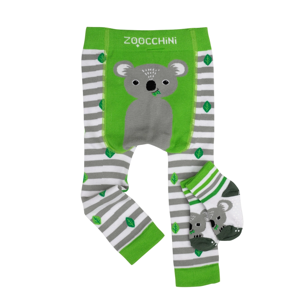 ZOOCCHINI Leggings & Socks Set - Silas The Sloth, Happy BeeHinds