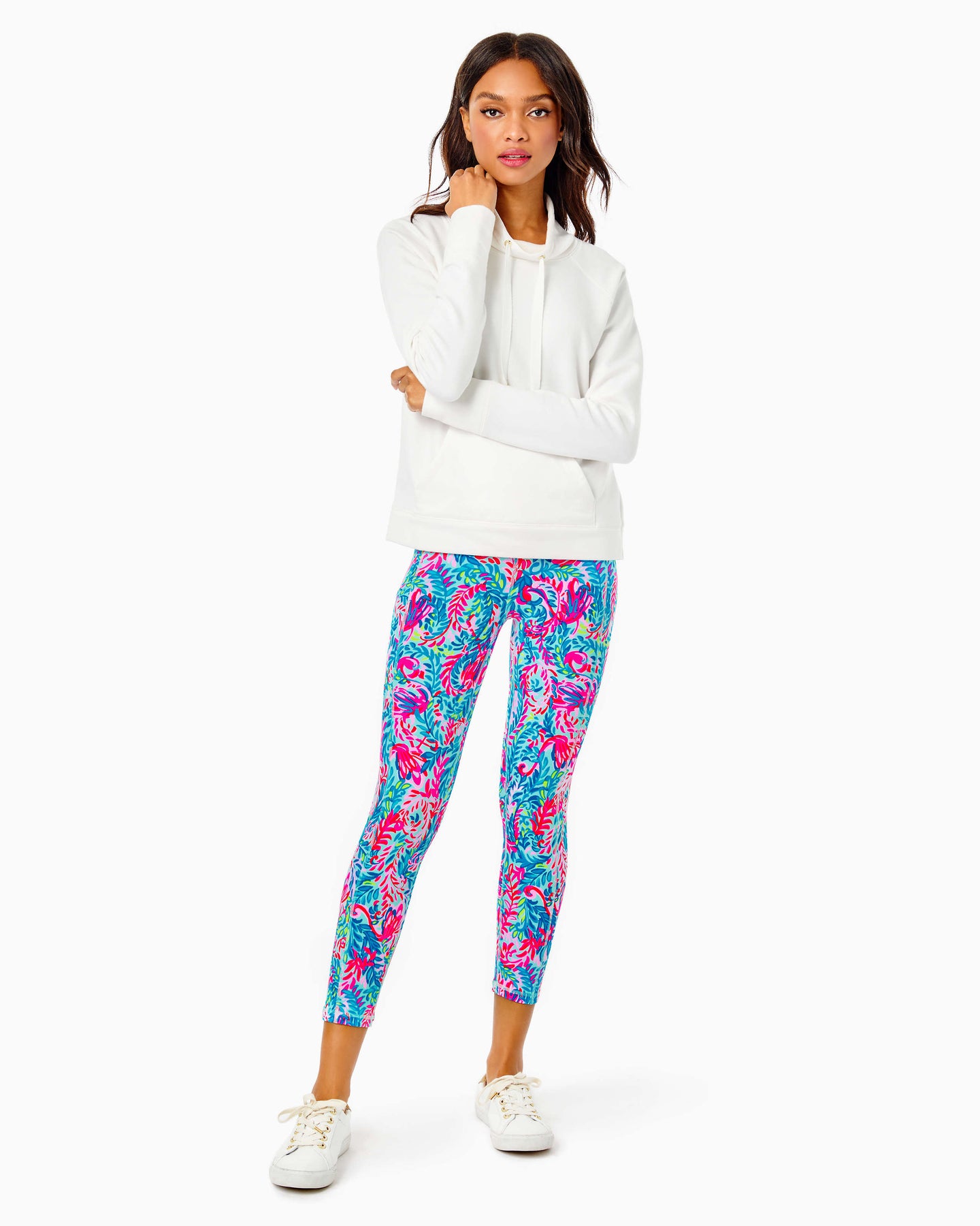Lilly Pulitzer High-Rise Midi Leggings Onyx Can You Zee Me XXS at