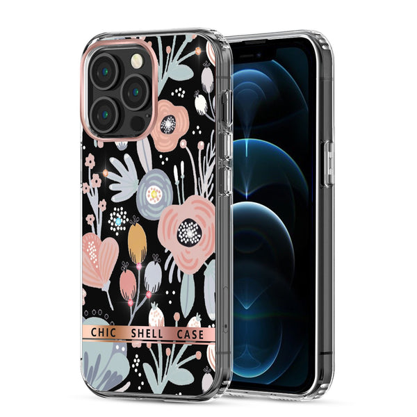 Iphone 13 Pro Clear Flowers Cases