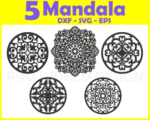 Download 50 Off Mandala 5 Set For Cnc Laser Cricut Silhouette Stencil Vector Getdxf