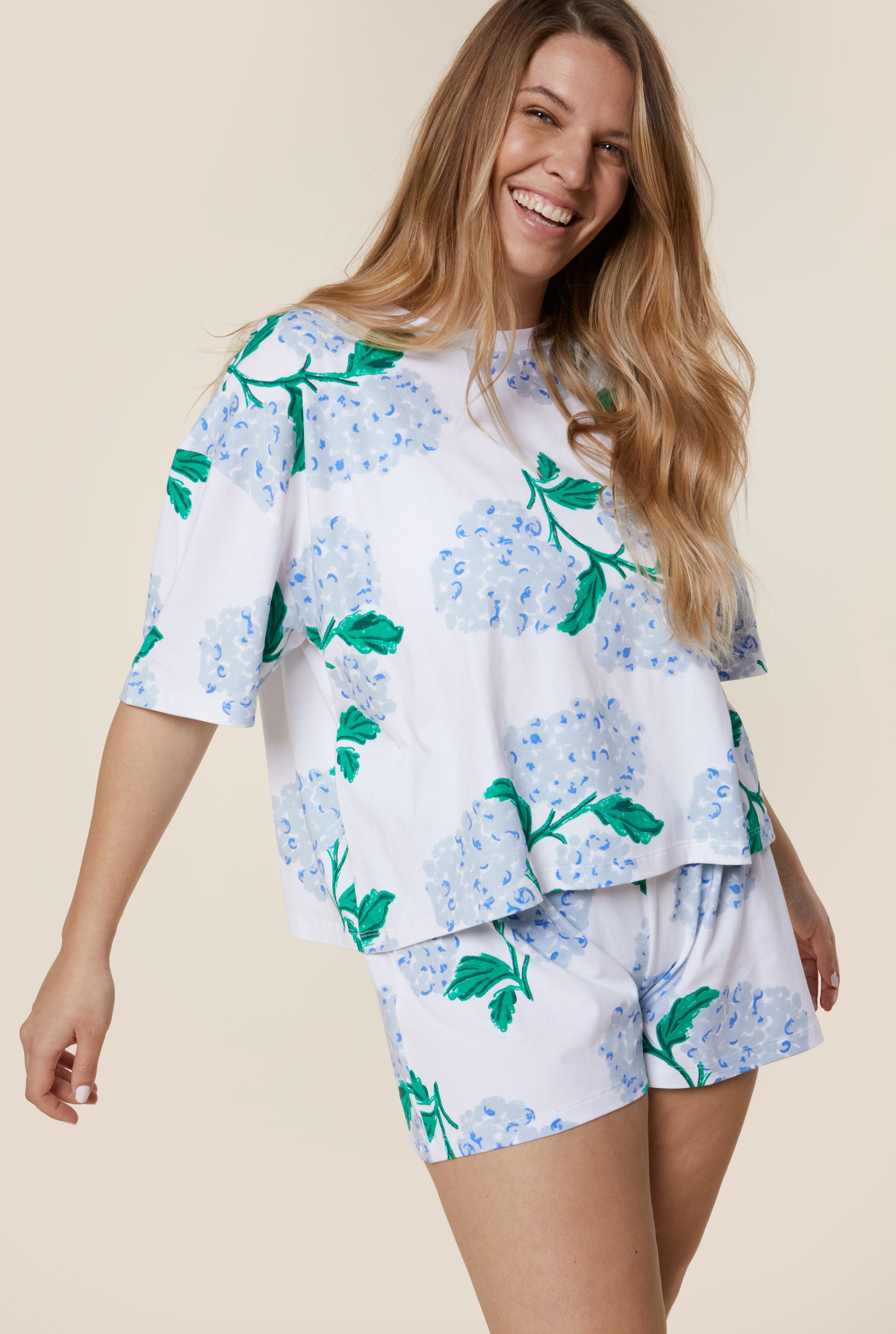 Pyjama coton BIO - Hortensia