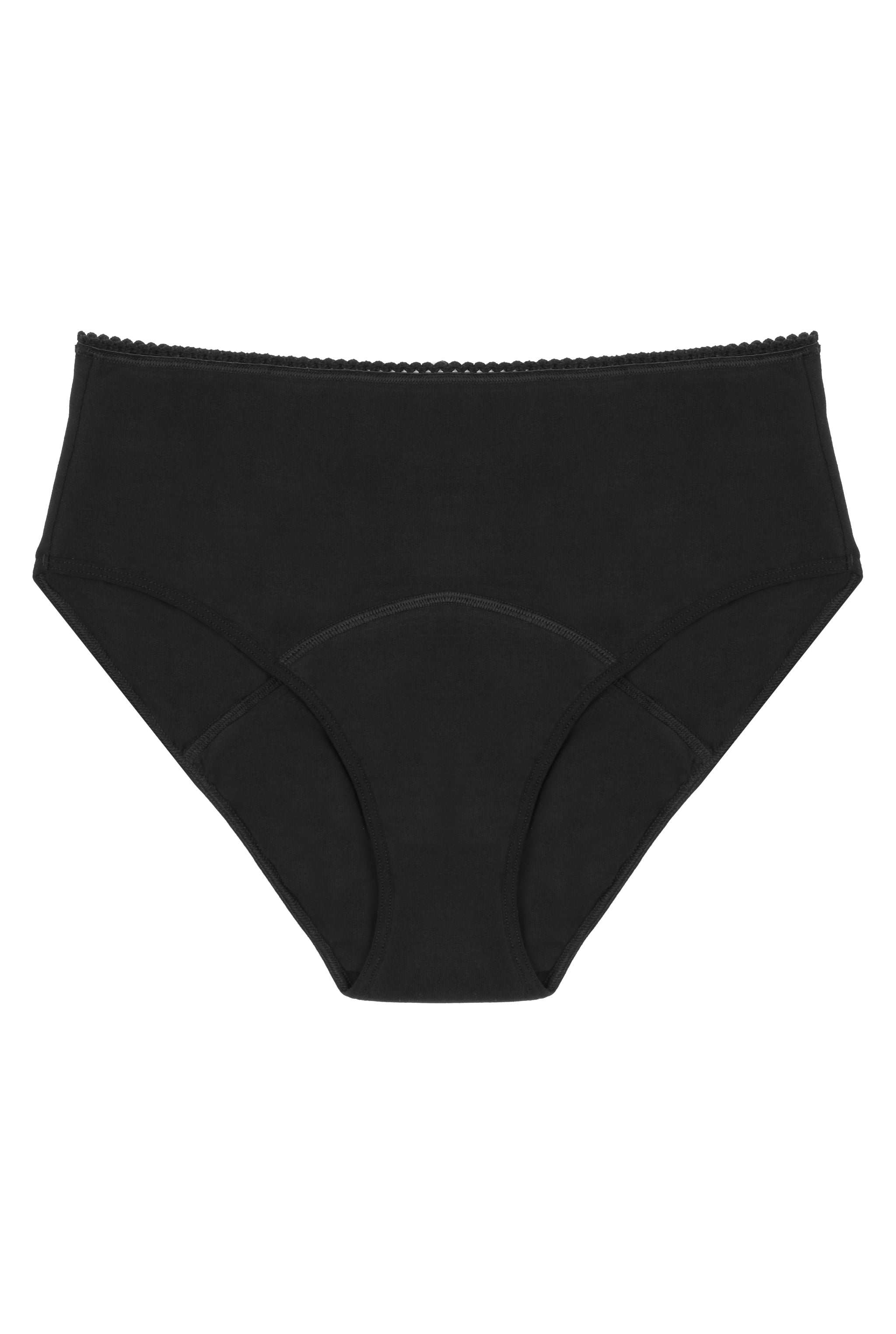 Culotte menstruelle Taille Haute - Flux abondant | Pirate Black