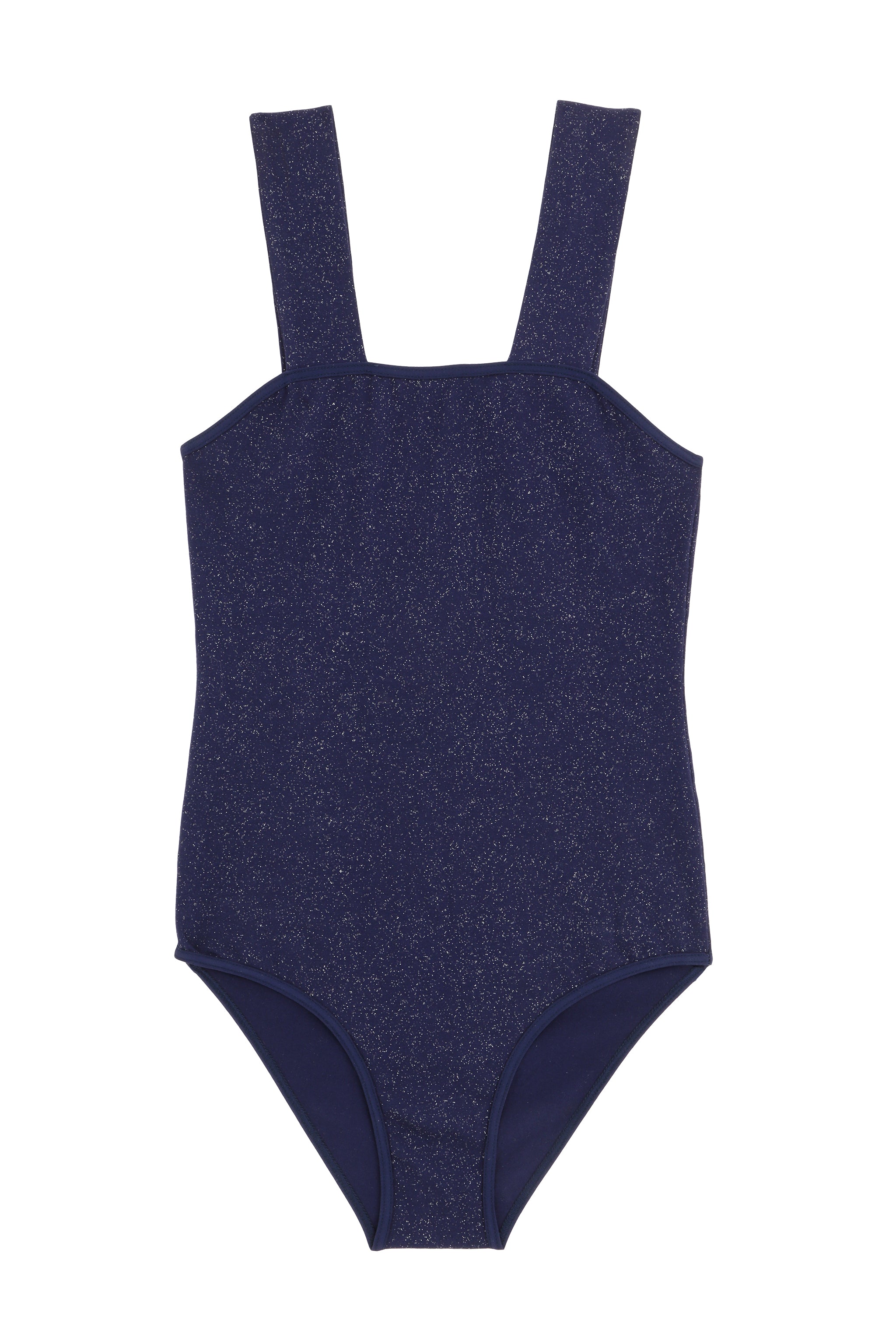 Body bretelles coton BIO - Paillettes Marine