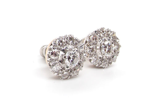 diamond cluster earrings