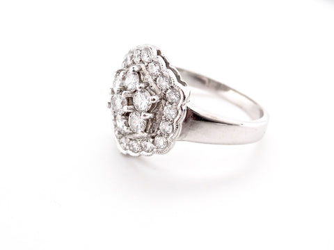 Vintage diamond cluster ring