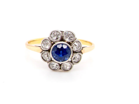 A Vintage Sapphire and Diamond Ring