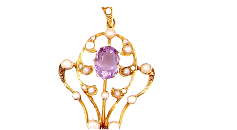 victorian amethyst pendant