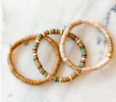 fall neutral trip stacking bracelets