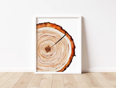 tree ring art print home decor