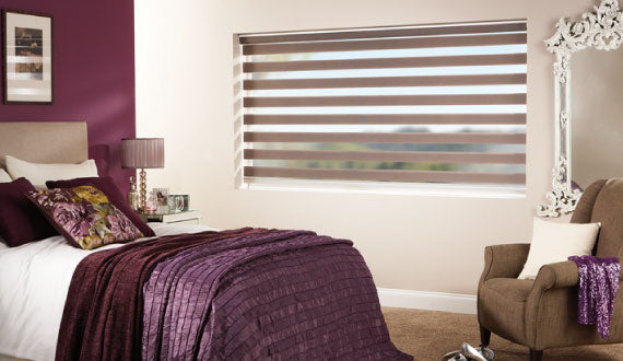 Zebra Blinds - Bedroom