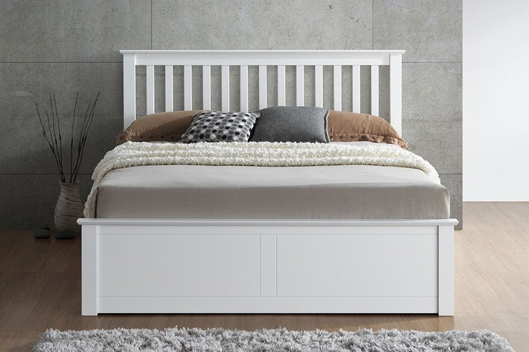 white ottoman bed