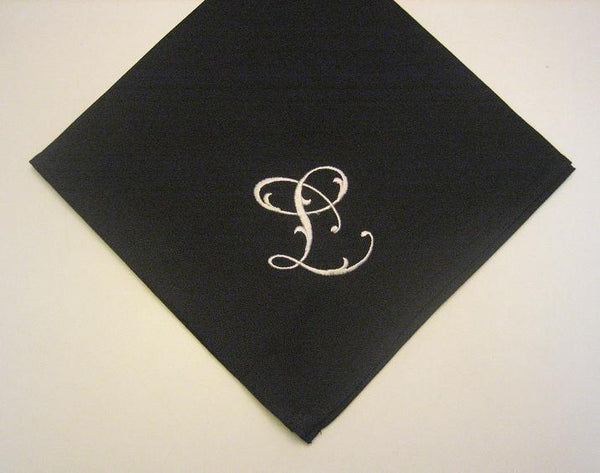 Set of 6 Embroidered Dinner Napkins with Single Initial Adorn Monogram and  Pocket Fold Cloth Napkins by Allison S.