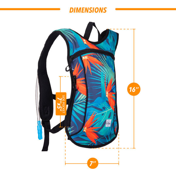 Hydration Backpack - Tropical Hawaii – Vibe Festival Gear