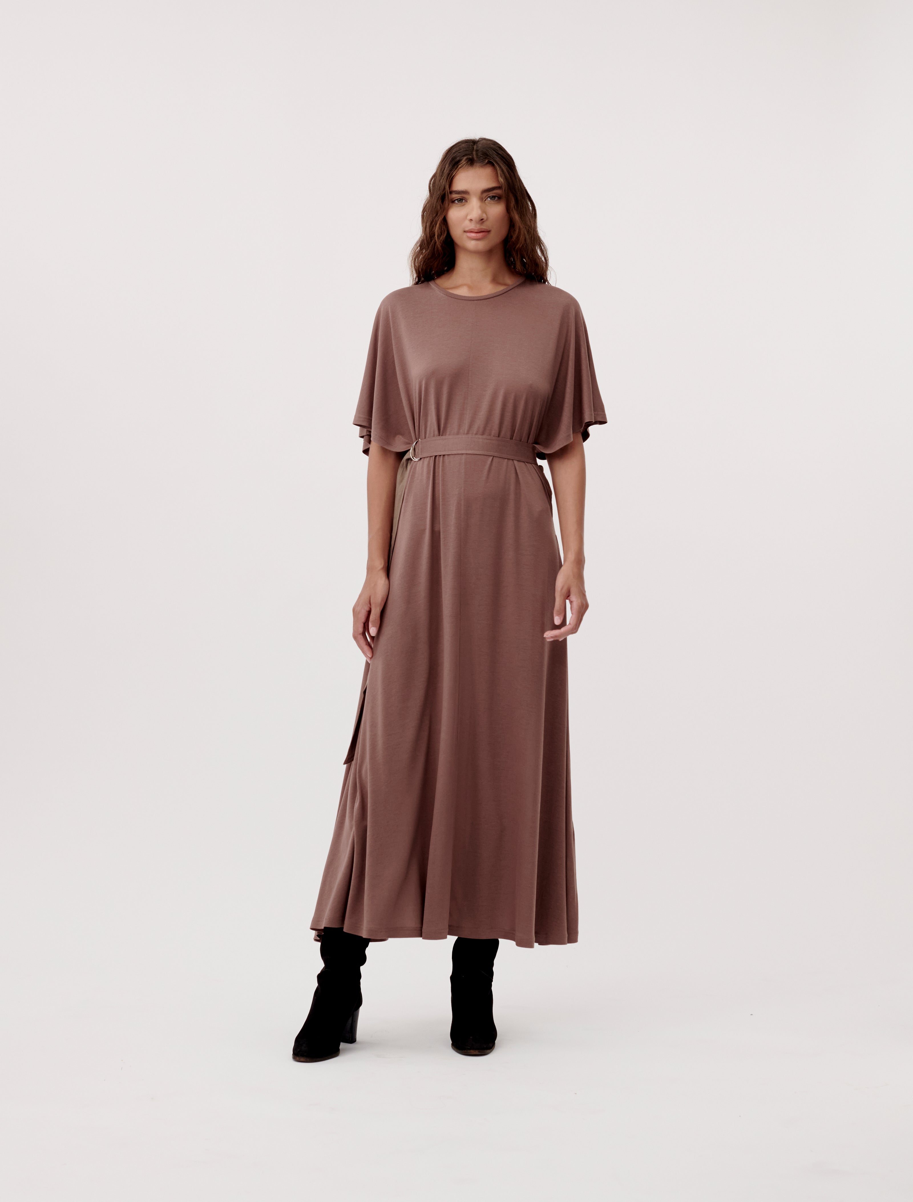 Ninety Percent Mythos Dress in Warm Pecan