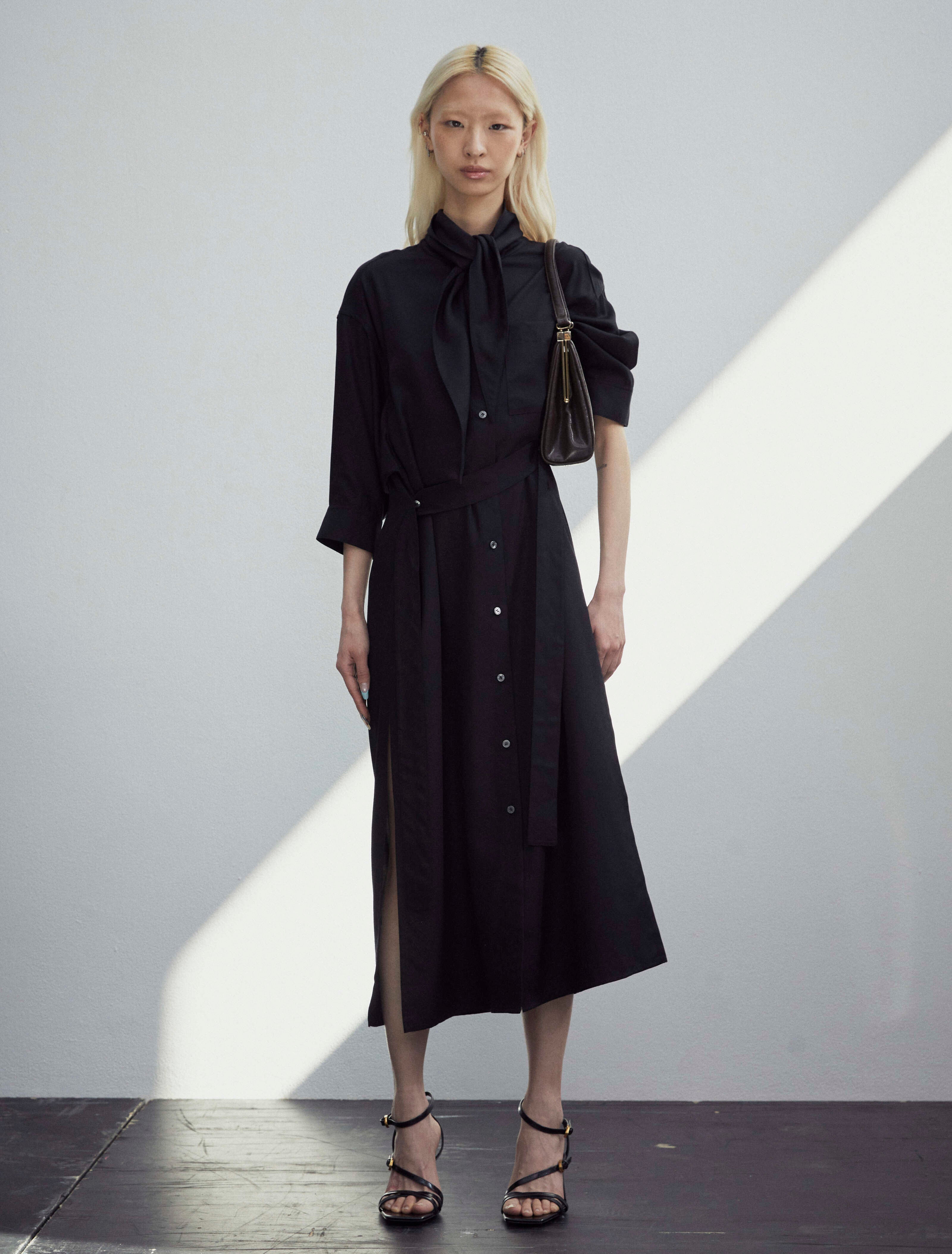 Ninety Percent Argyl Dress in Black