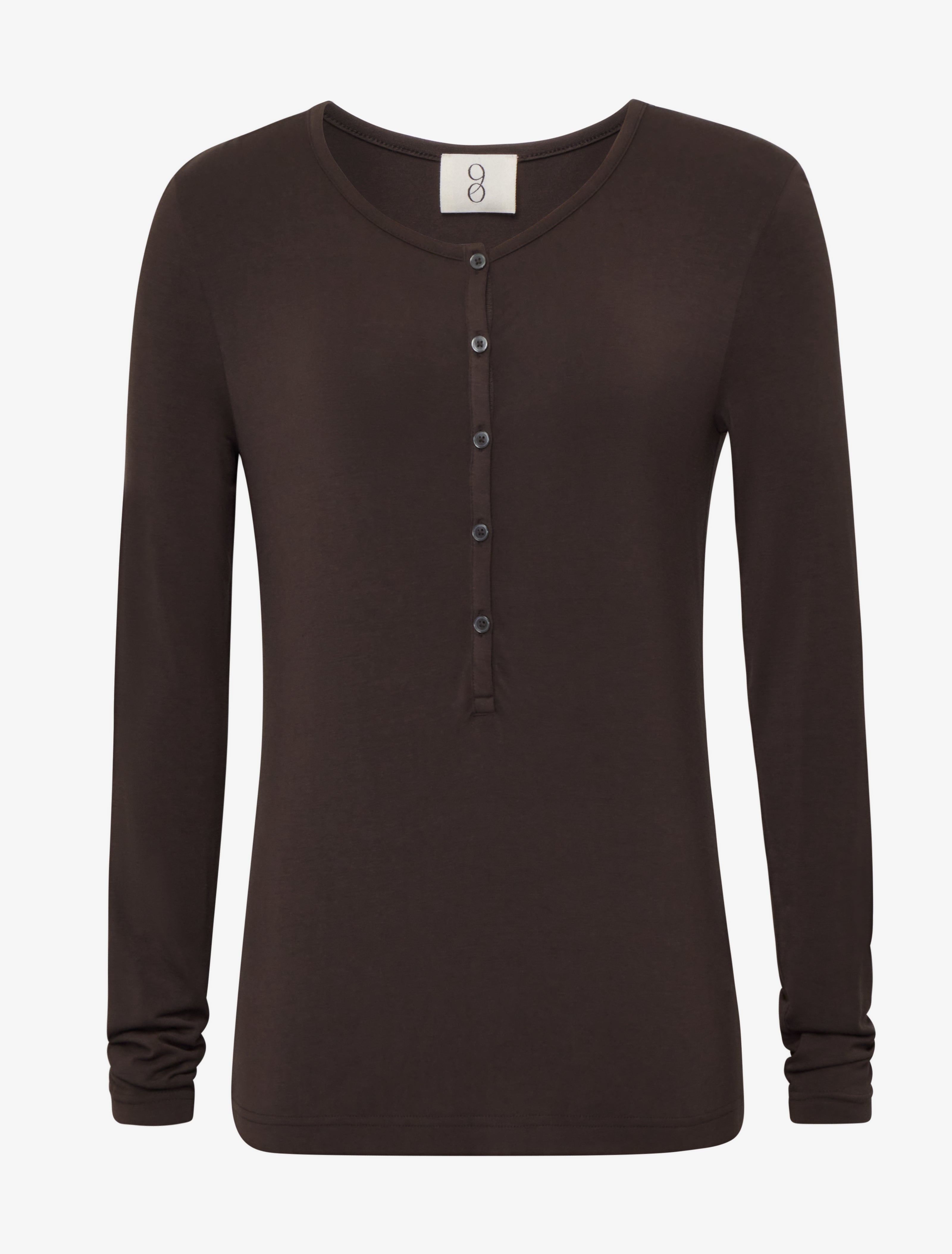 Ninety Percent Henley Top in Turkish Coffee